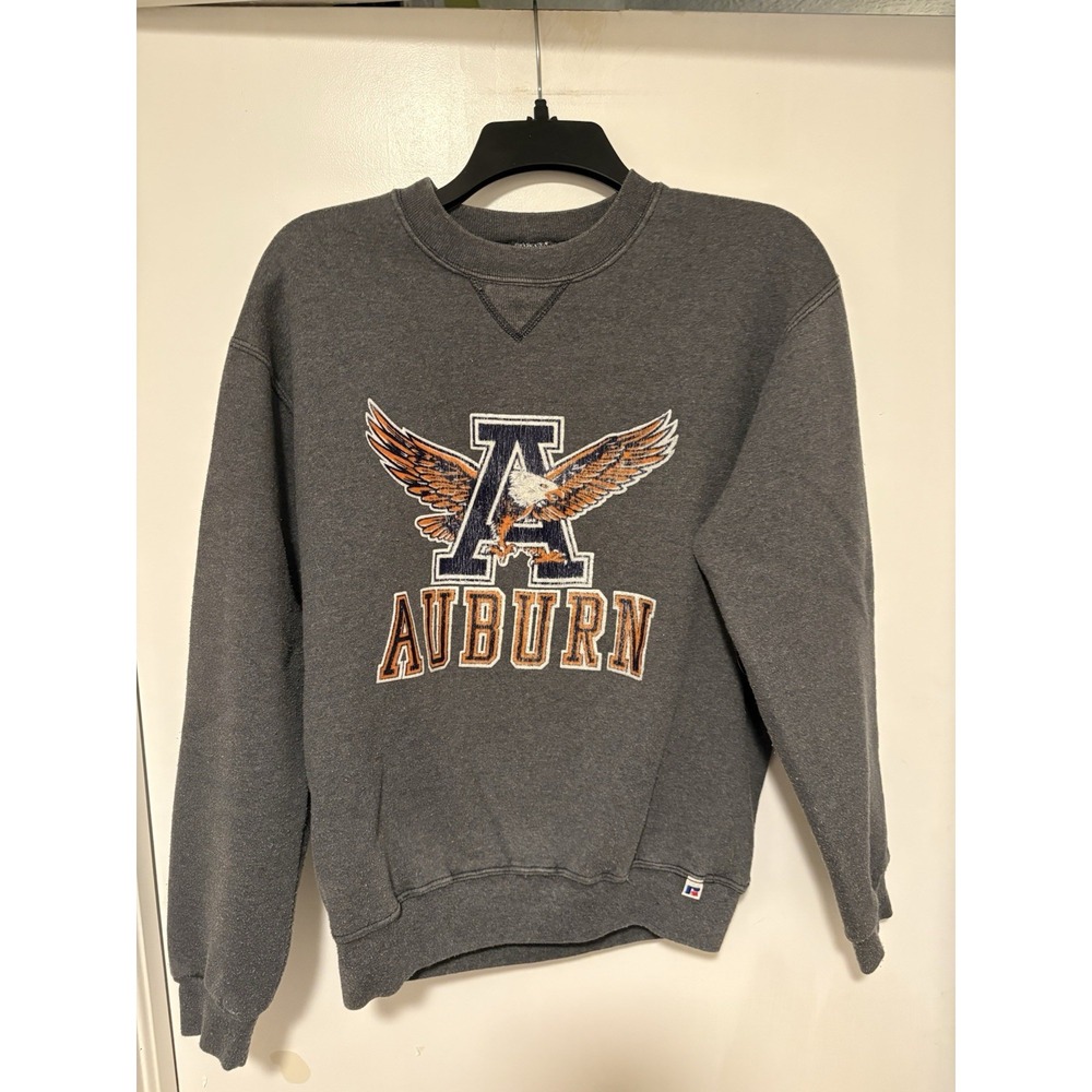 Vintage 1980s Russell Athletic Gray Auburn Tigers War Eagle Sweatshirt M